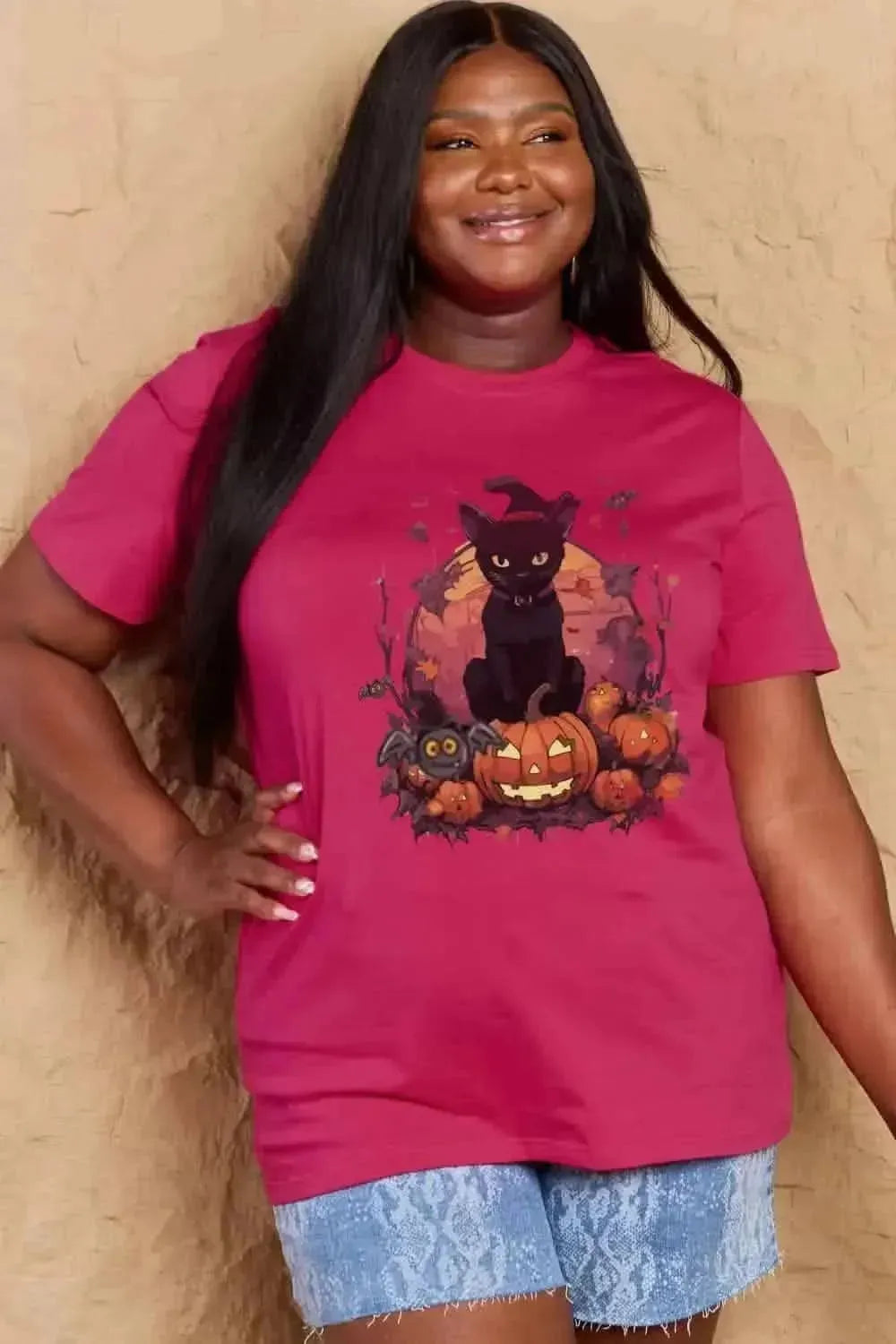 Simply Love Full Size Halloween Theme Graphic T-Shirt - Bad Moms Club