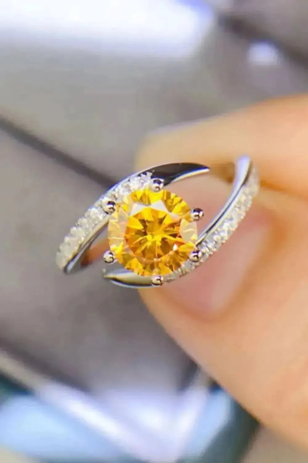 1 Carat Moissanite 925 Sterling Silver Ring - Bad Moms Club