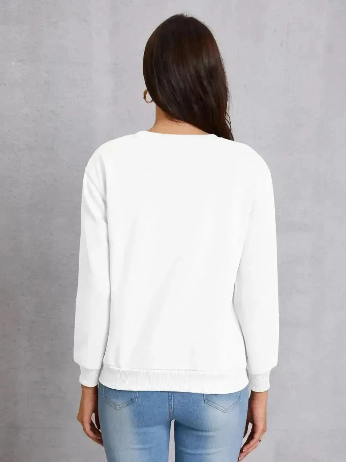 LUCK CHARMER Round Neck Sweatshirt - Bad Moms Club