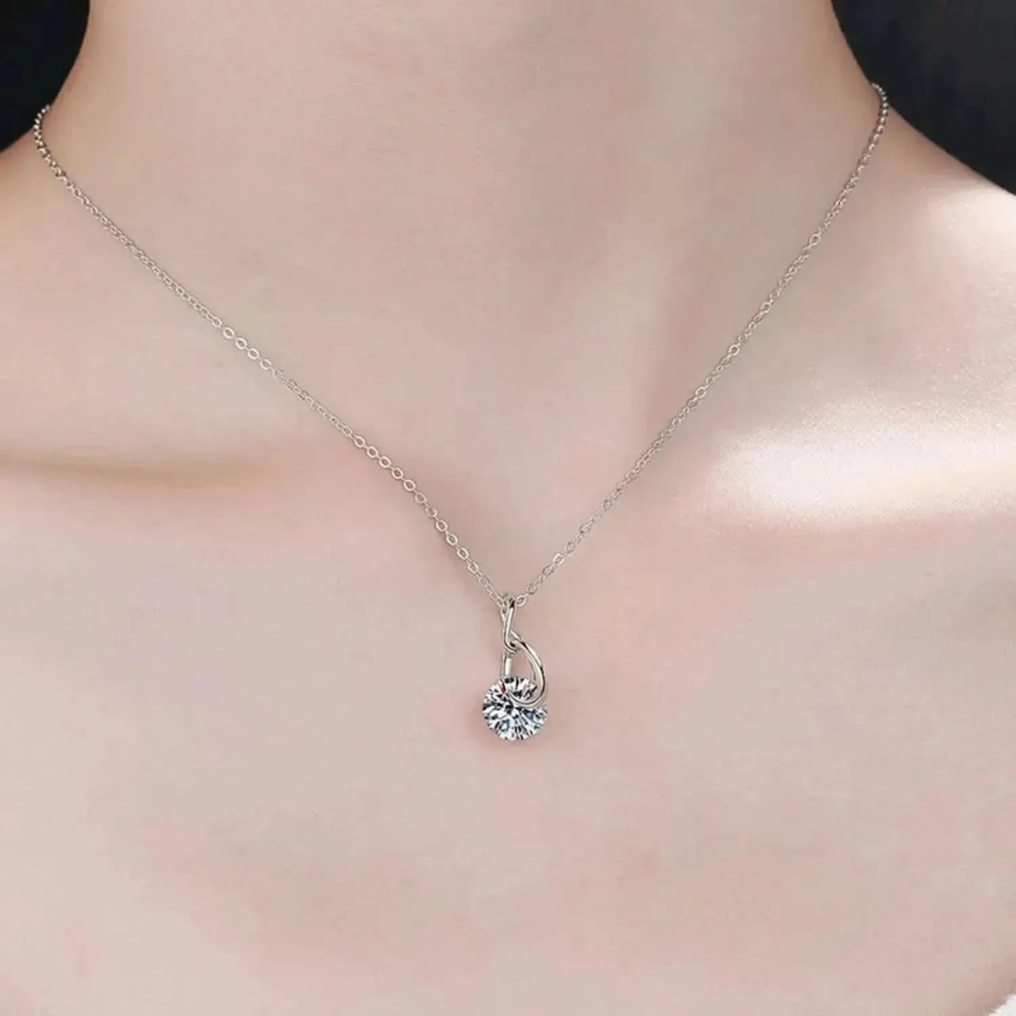 2 Carat Moissanite 925 Sterling Silver Necklace - Bad Moms Club