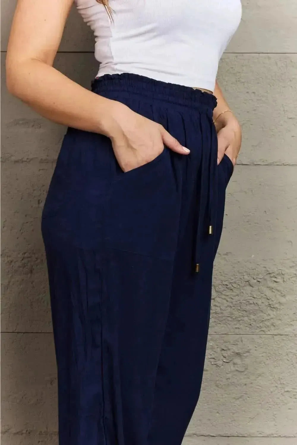 Tied Long Joggers with Pockets - Bad Moms Club