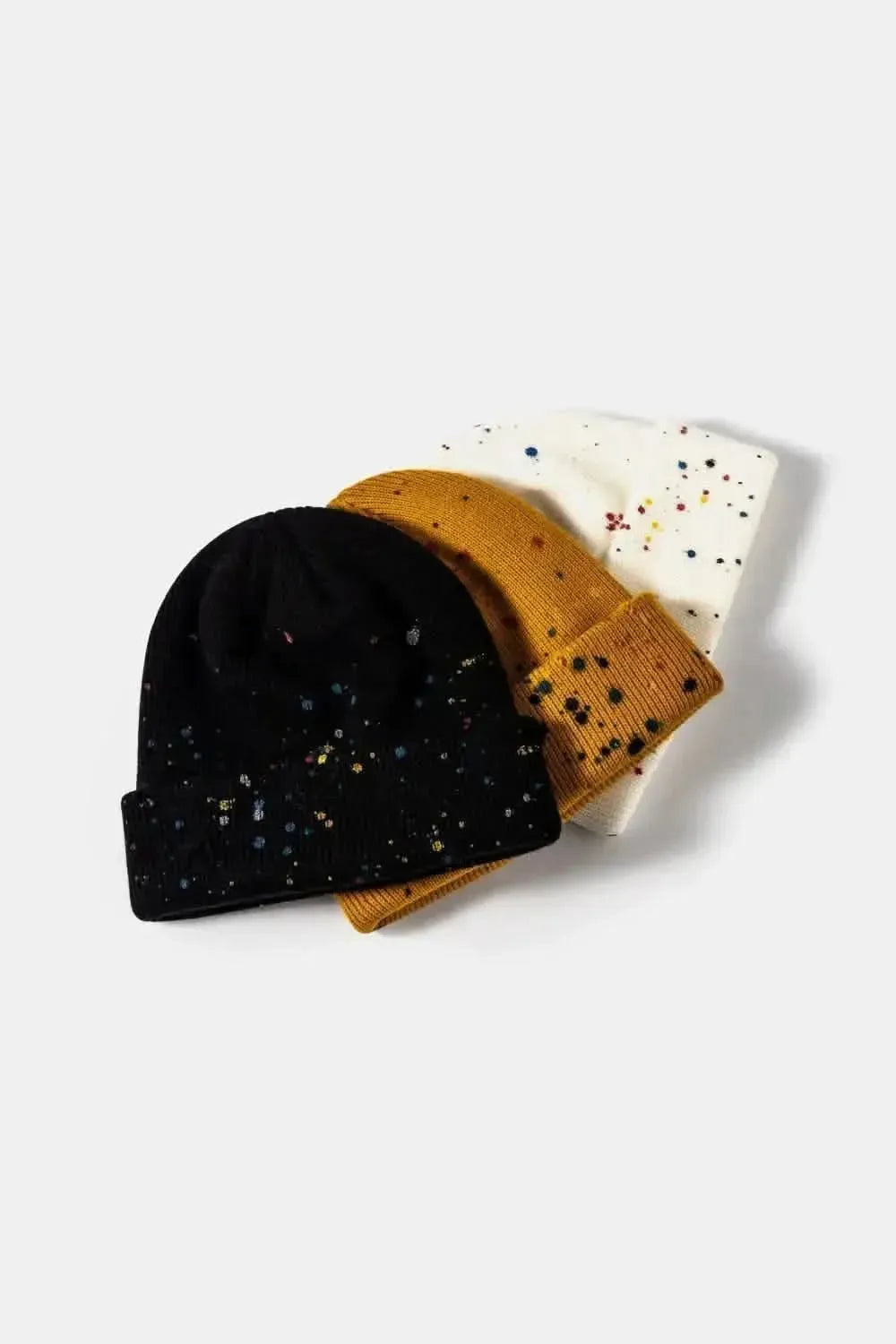 Confetti Rib-Knit Cuff Beanie - Bad Moms Club