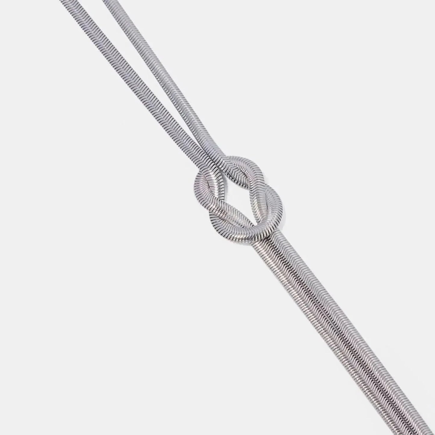 Double Layered Knot Herringbone Choker Necklace - Bad Moms Club