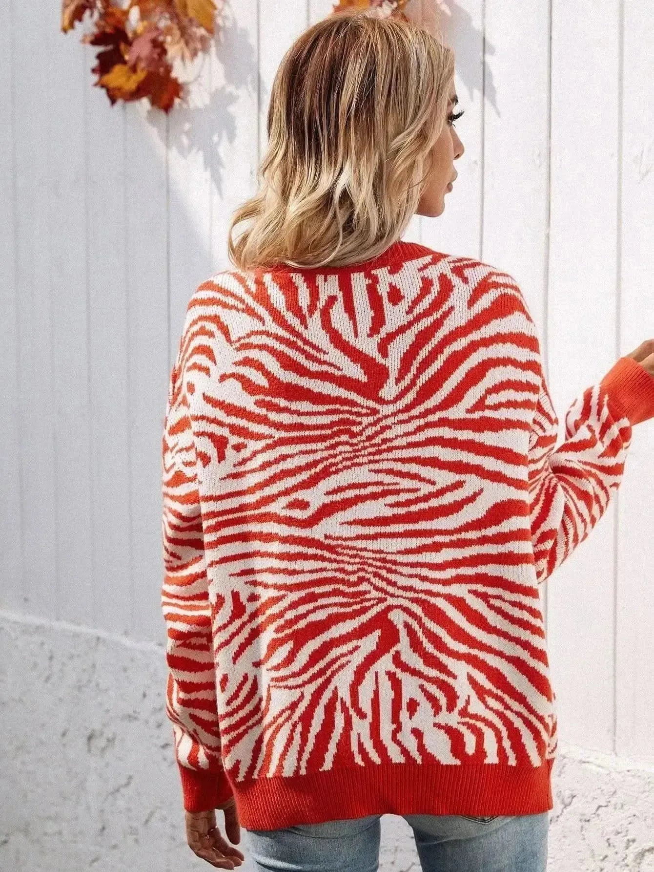 Woven Right Zebra Print Button Down Cardigan - Bad Moms Club