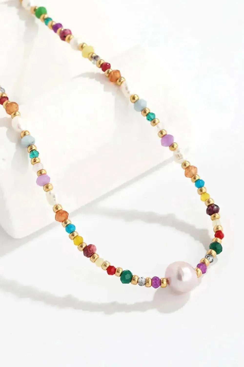 Multicolored Bead Necklace - Bad Moms Club