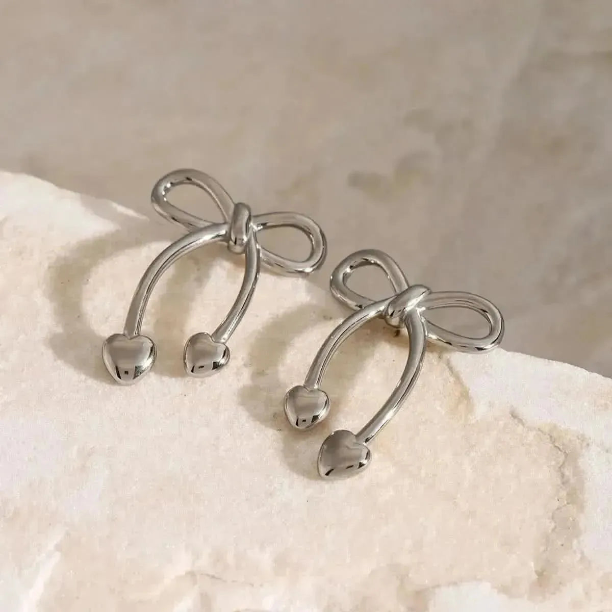 Stainless Steel Bow Earrings - Bad Moms Club