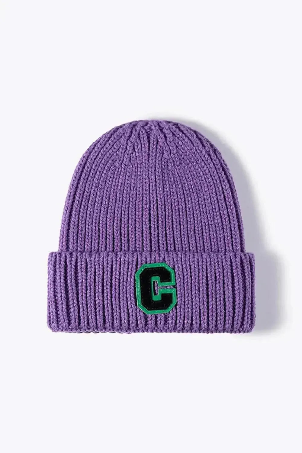 Letter C Patch Cuffed Beanie - Bad Moms Club