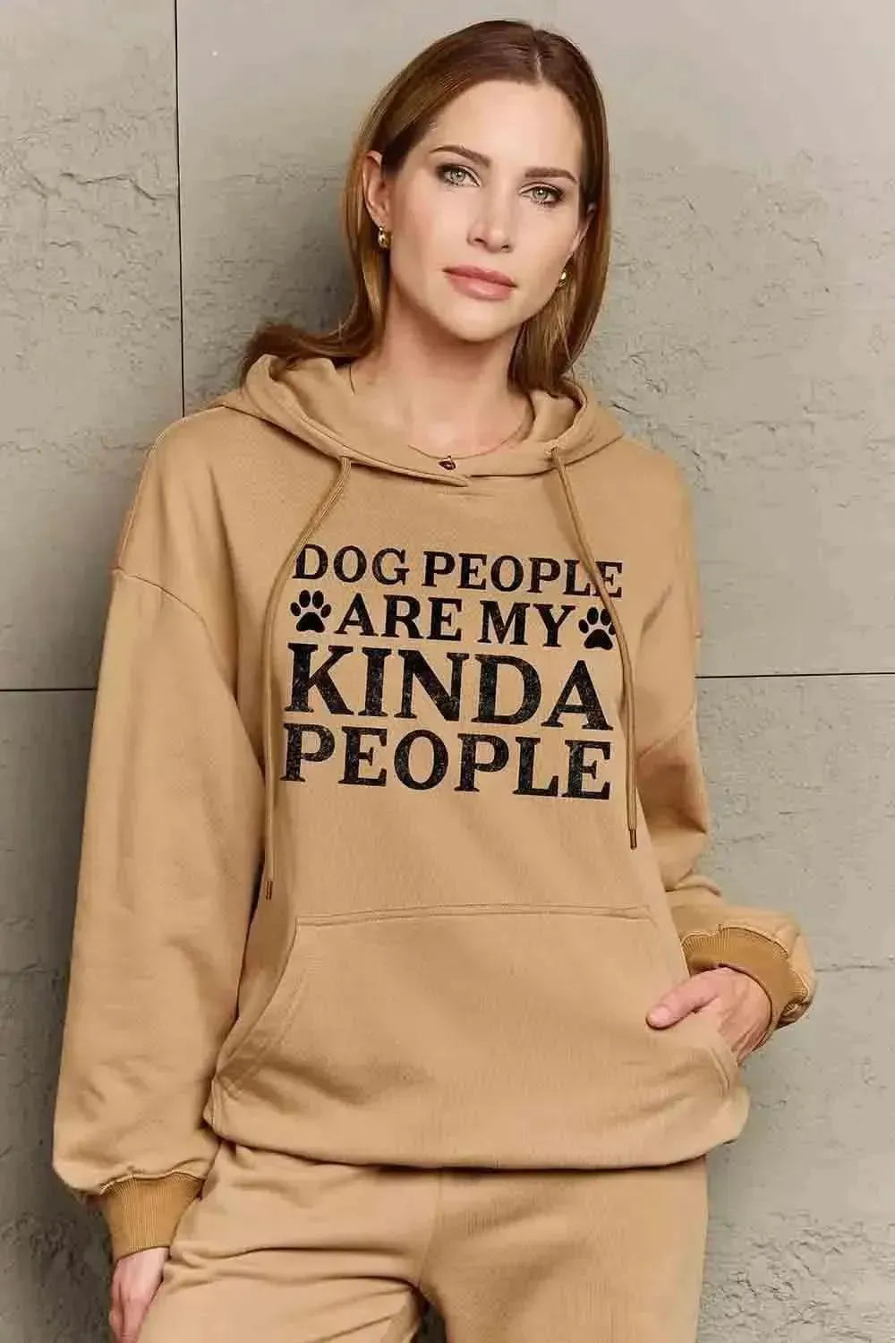 Simply Love Simply Love Full Size Dog Paw Slogan Graphic Hoodie - Bad Moms Club
