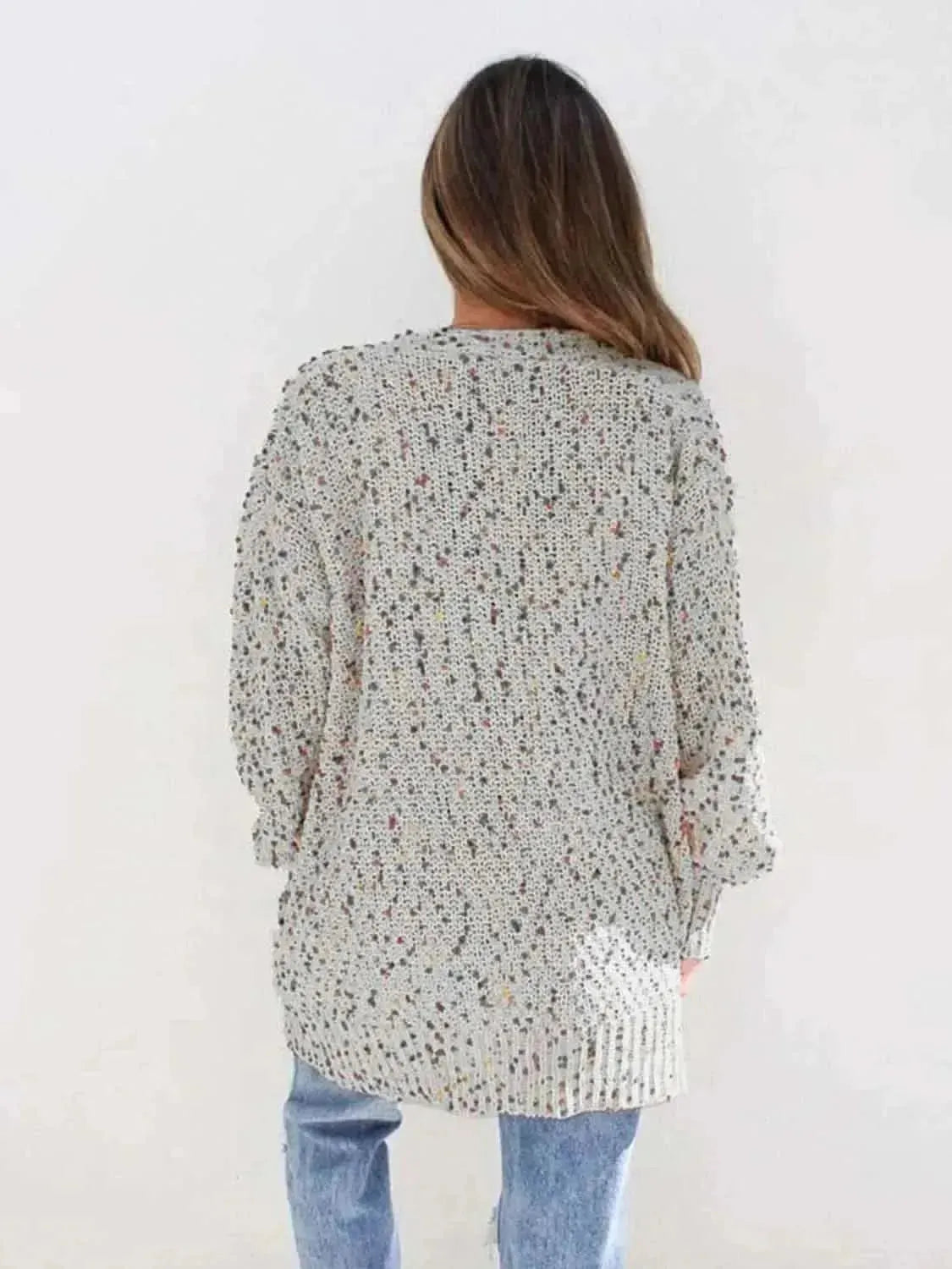 Multicolored Open Front Cardigan - Bad Moms Club