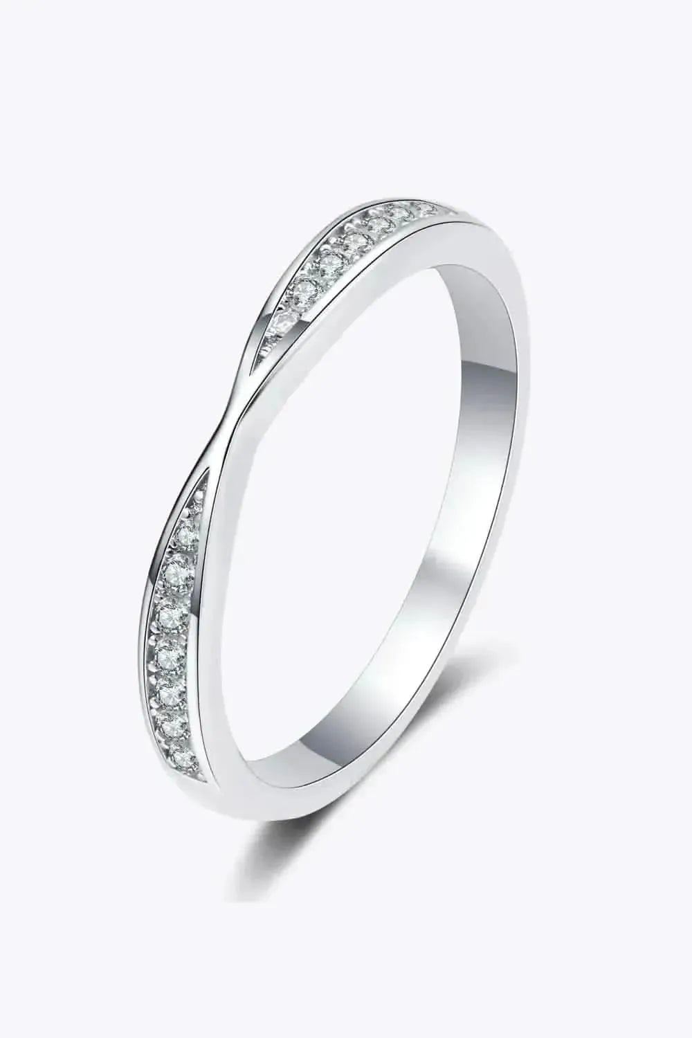Moissanite Rhodium-Plated Ring - Bad Moms Club