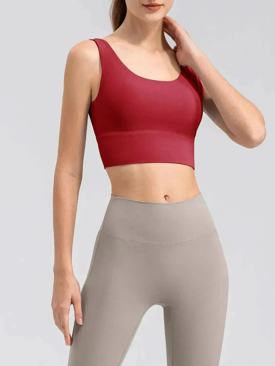 Scoop Neck Wide Strap Active Tank - Bad Moms Club