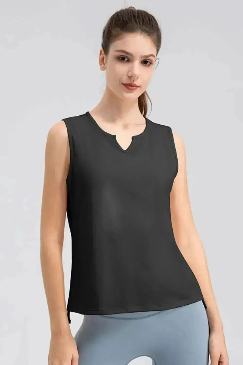 Notched Wide Strap Active Tank - Bad Moms Club