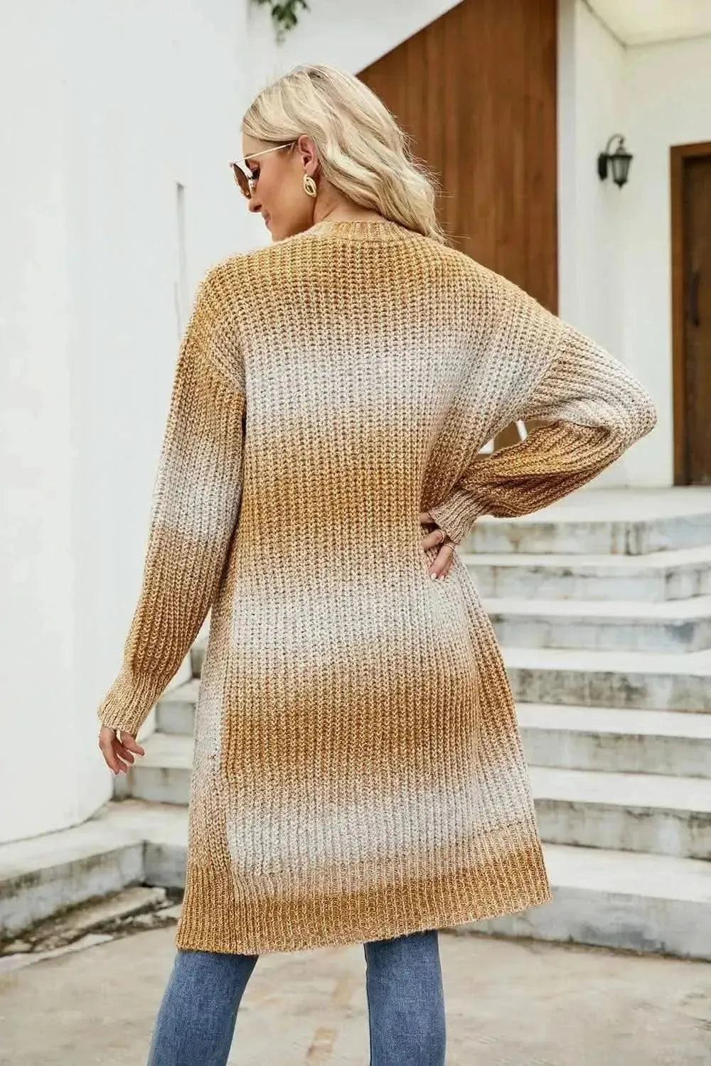 Gradient Open Front Cardigan - Bad Moms Club