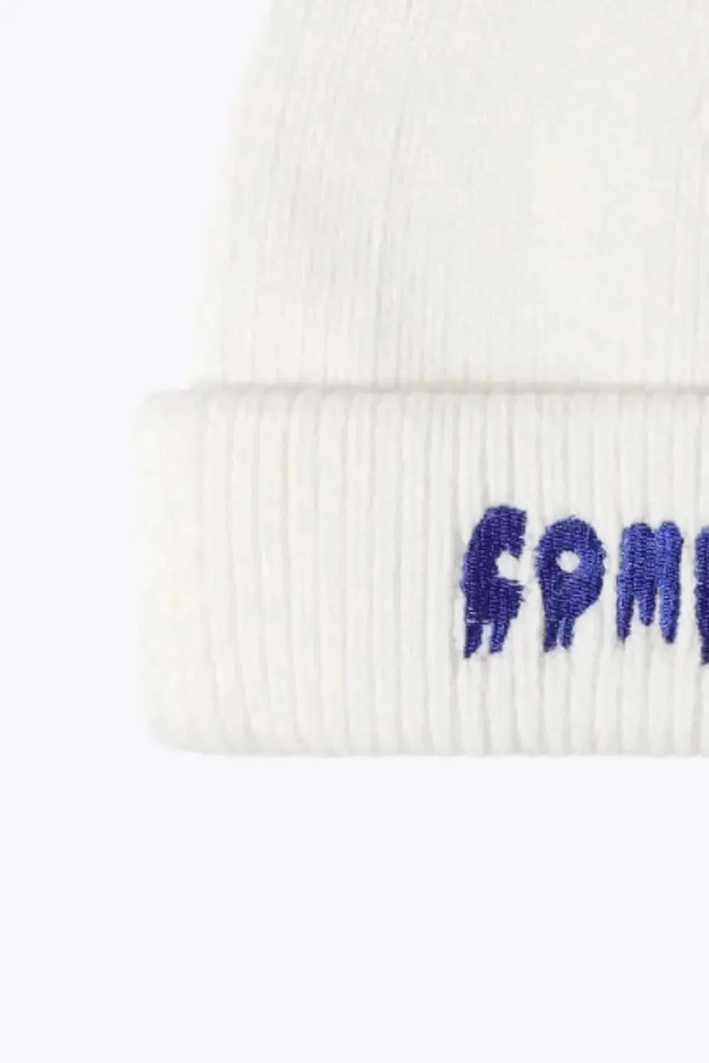 COME ON Embroidered Cuff Knit Beanie - Bad Moms Club