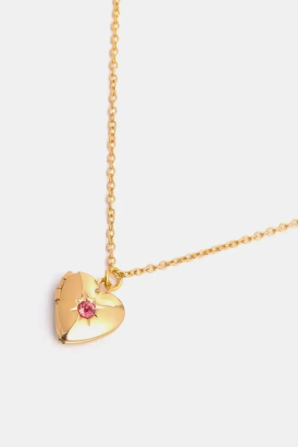 Zircon Heart Shape 14K Gold-Plated Pendant Necklace - Bad Moms Club