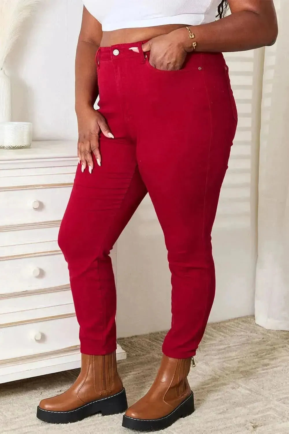 Judy Blue Full Size High Waist Tummy Control Skinny Jeans - Bad Moms Club