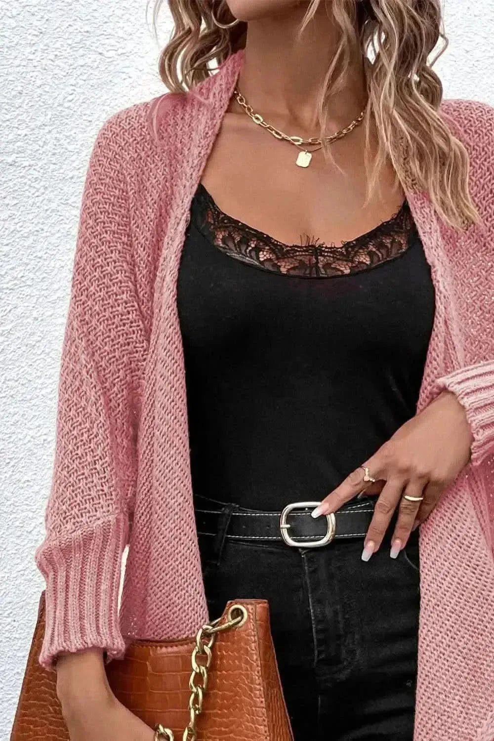 Open Front Dolman Sleeve Cardigan - Bad Moms Club