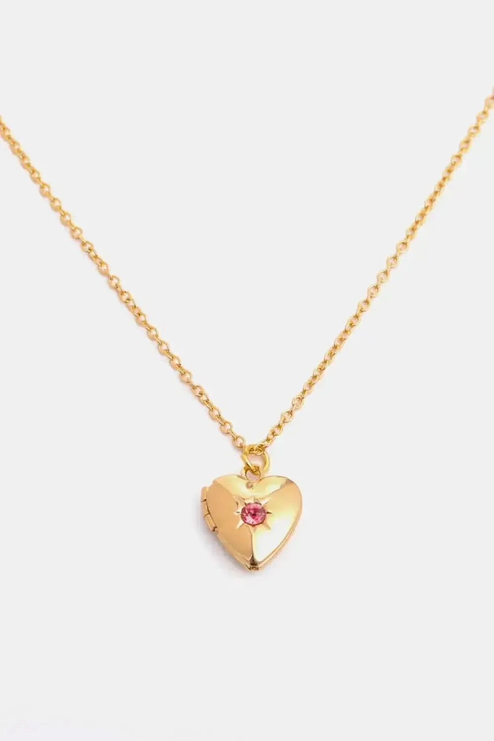 Zircon Heart Shape 14K Gold-Plated Pendant Necklace - Bad Moms Club