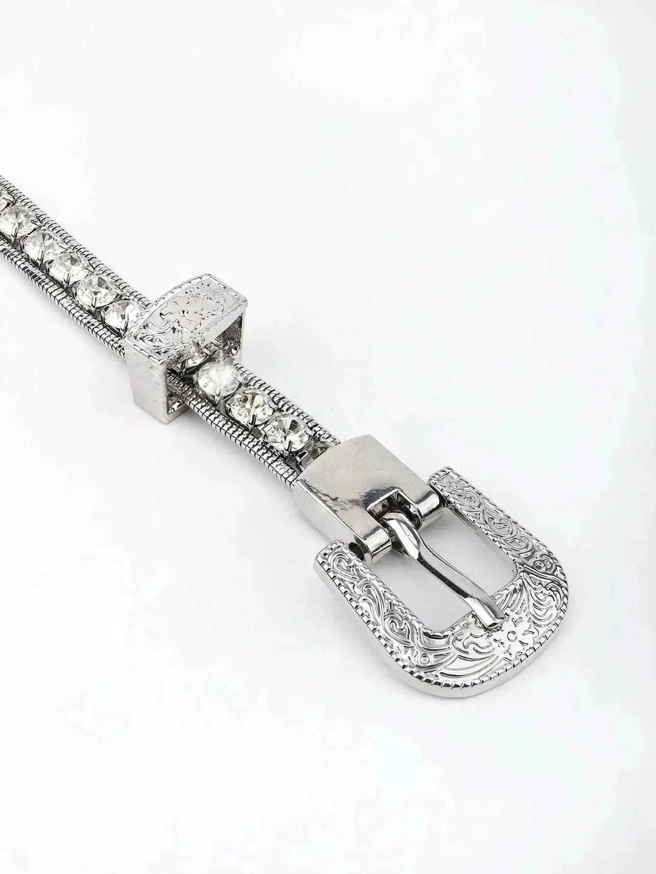 Rhinestone Metal Belt - Bad Moms Club