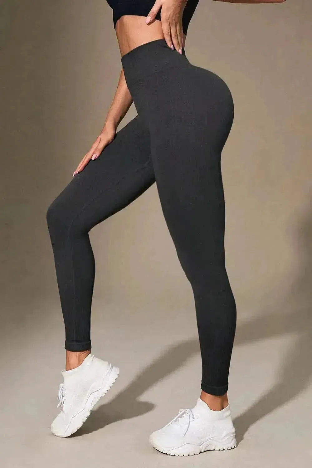Wide Waistband Sports Leggings - Bad Moms Club