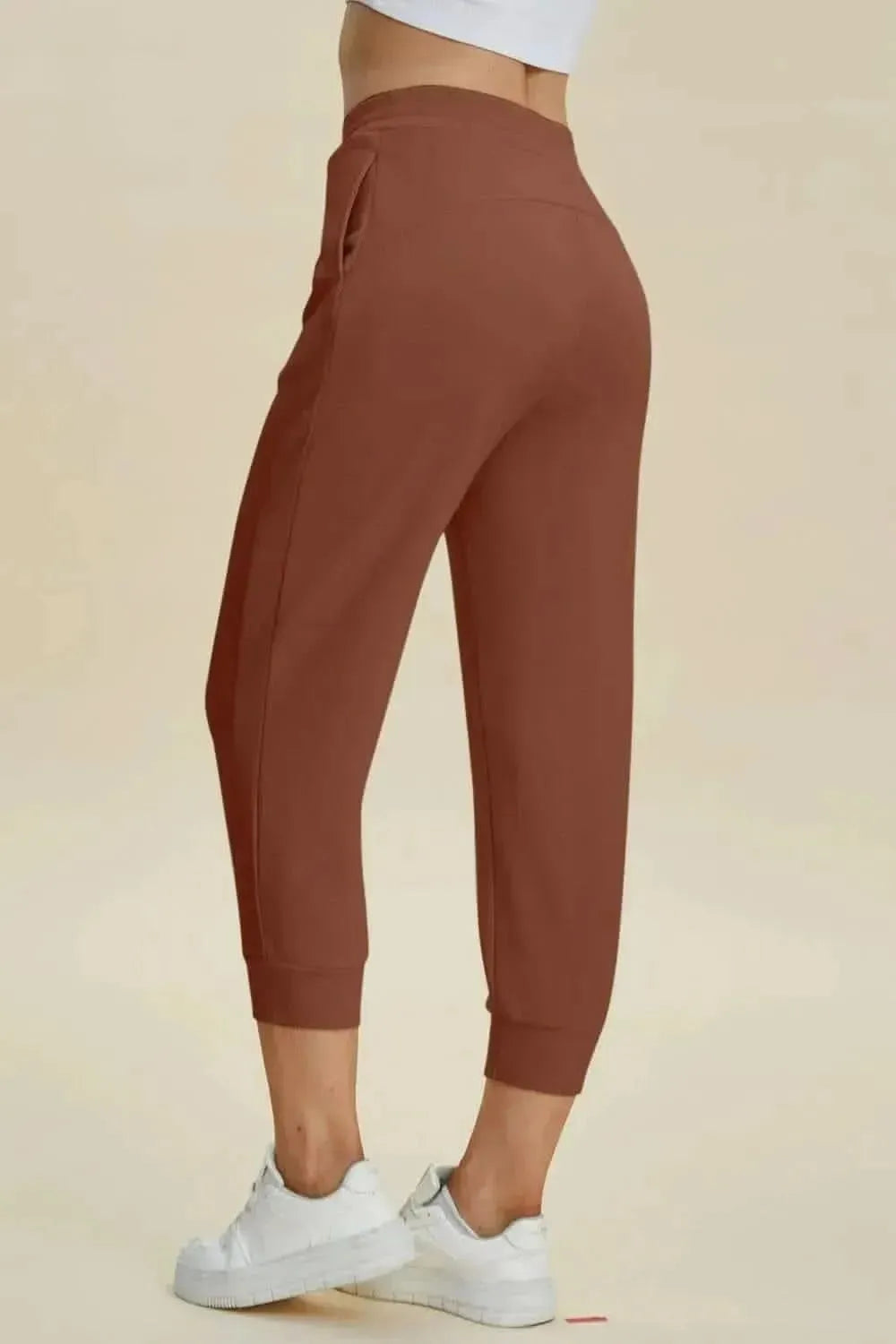 Basic Bae Full Size Air Scuba Drawstring High Waist Cropped Pants - Bad Moms Club