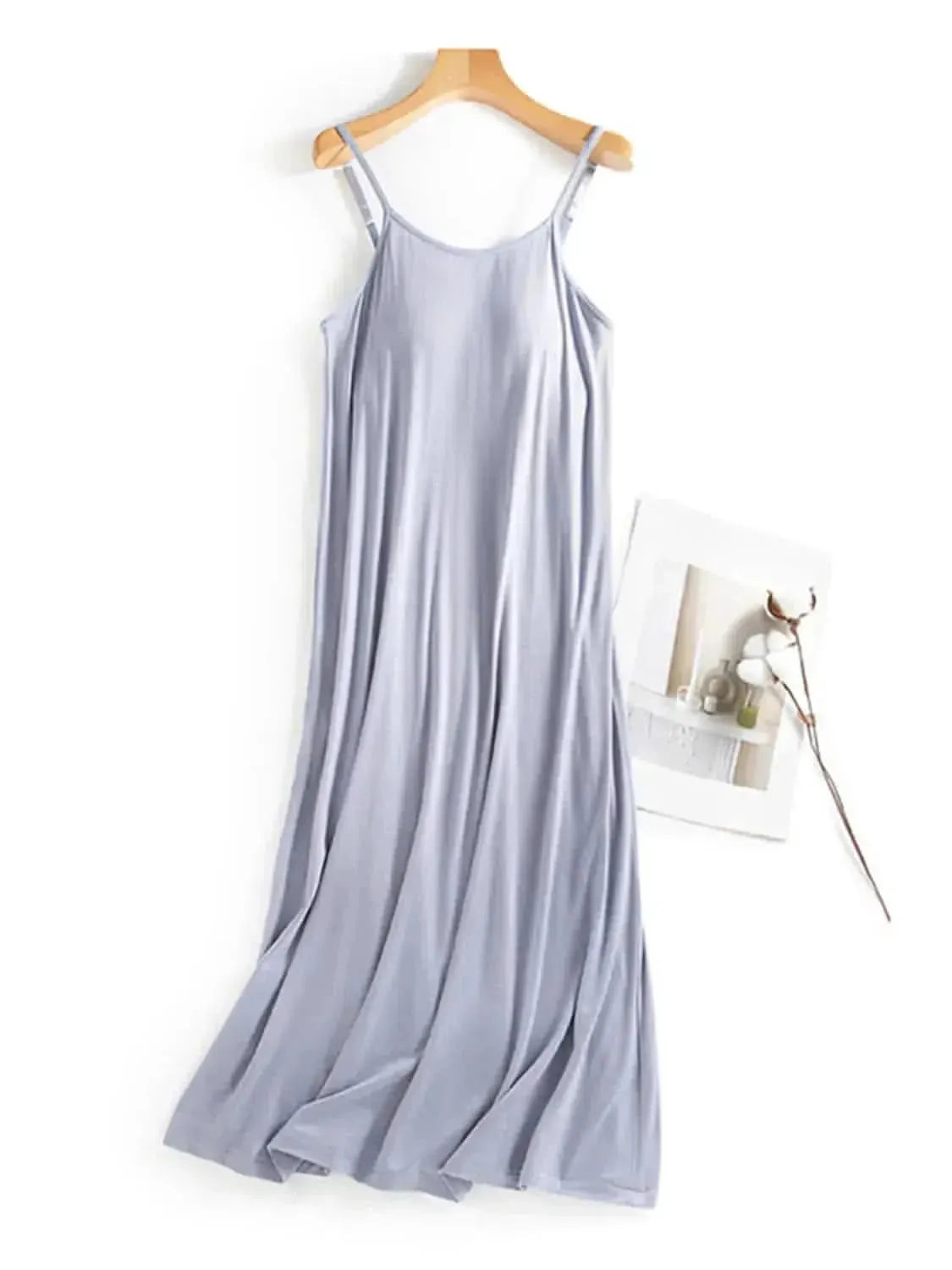 Scoop Neck Midi Cami Dress with Bra - Bad Moms Club