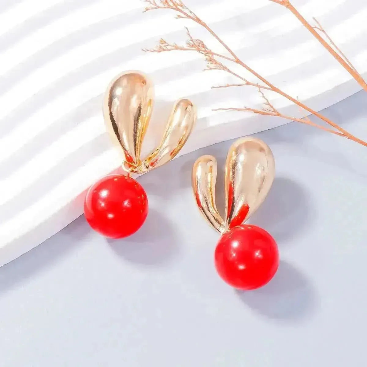 Alloy Drip Oil Bunny Earrings - Bad Moms Club