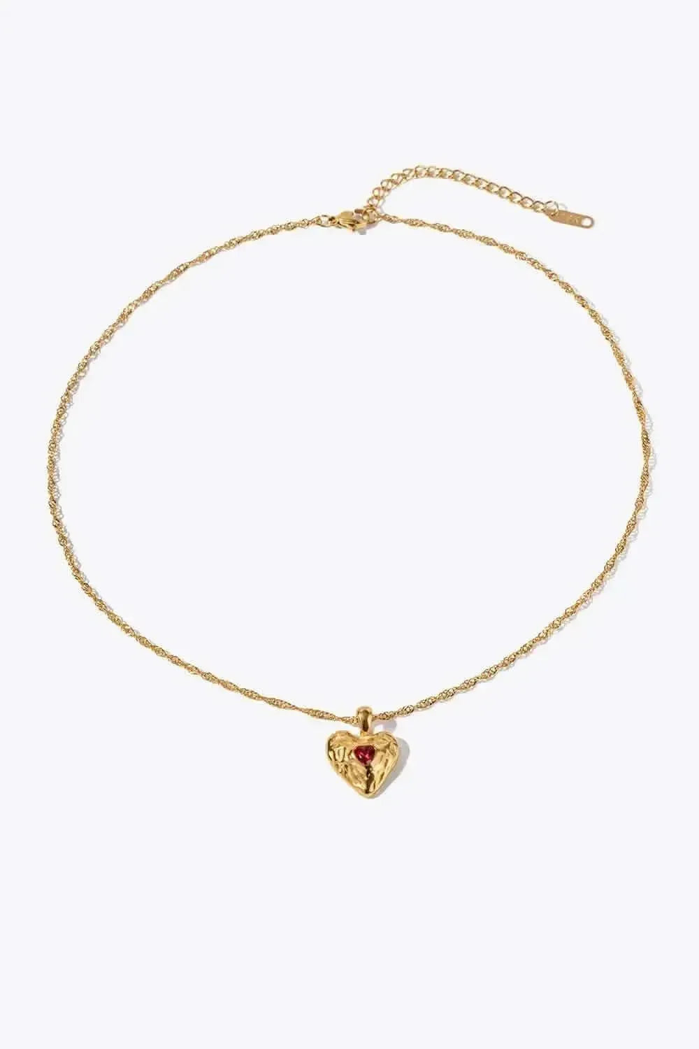 Heart Pendant Stainless Steel Necklace - Bad Moms Club