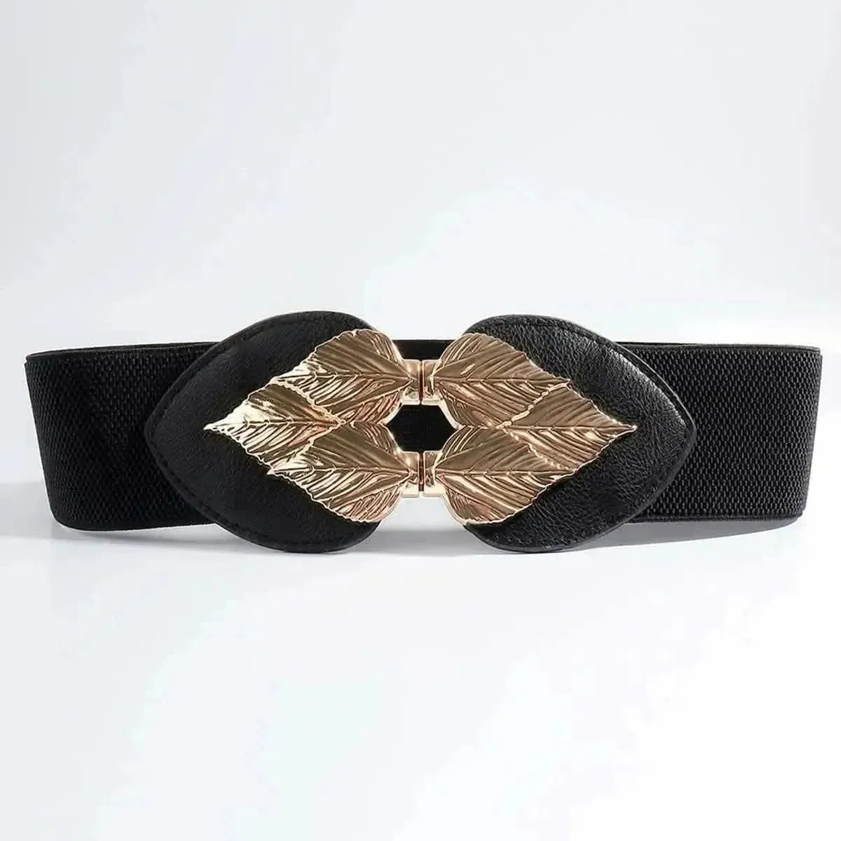 Alloy Leaf Buckle Elastic Belt - Bad Moms Club