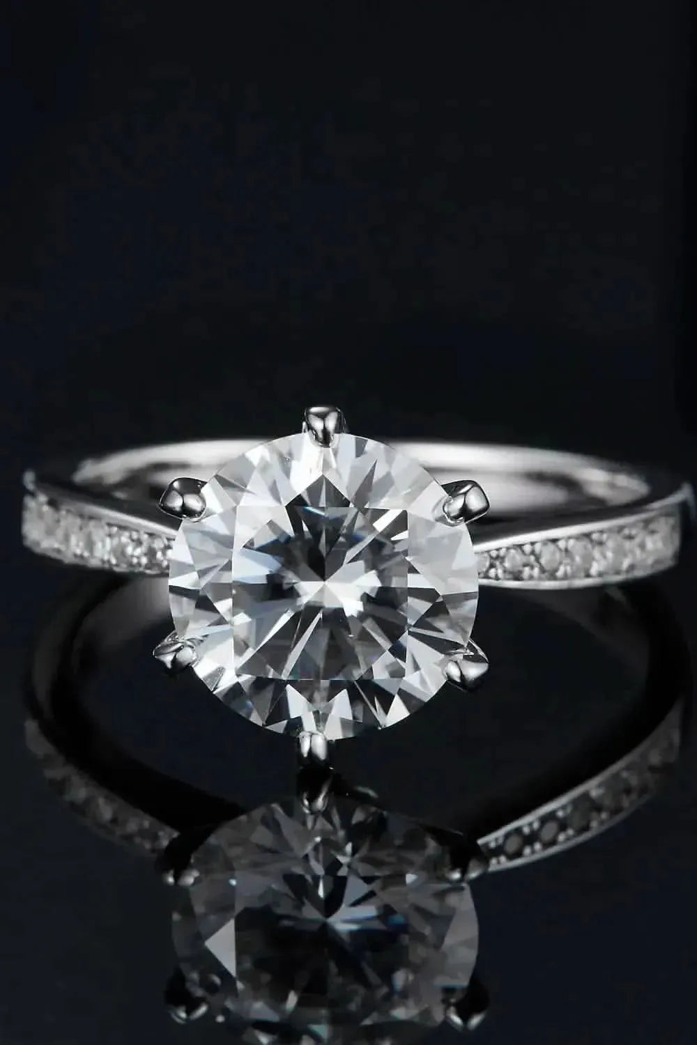 3 Carat Moissanite Side Stone Ring - Bad Moms Club
