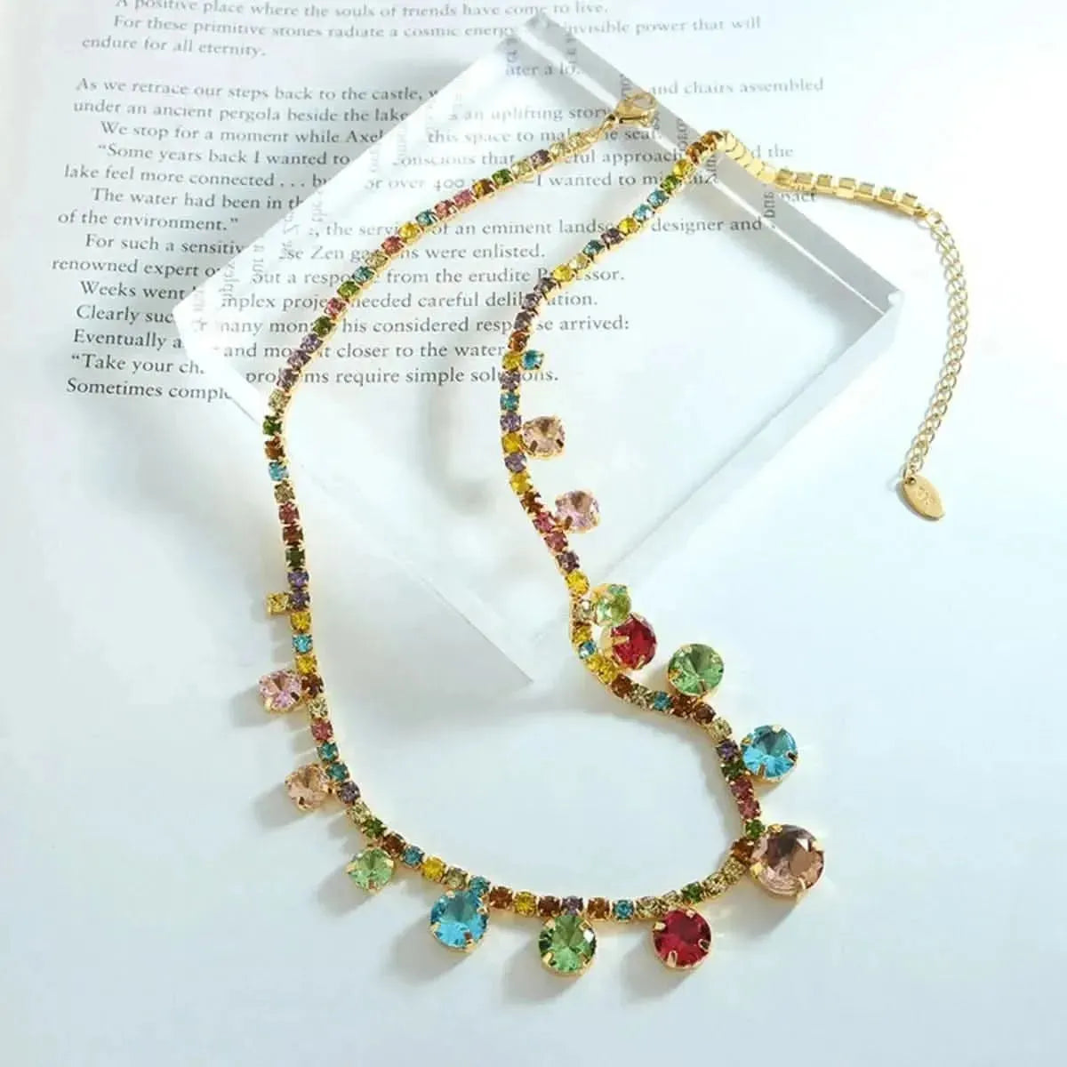 Crystal Copper Chain Necklace - Bad Moms Club