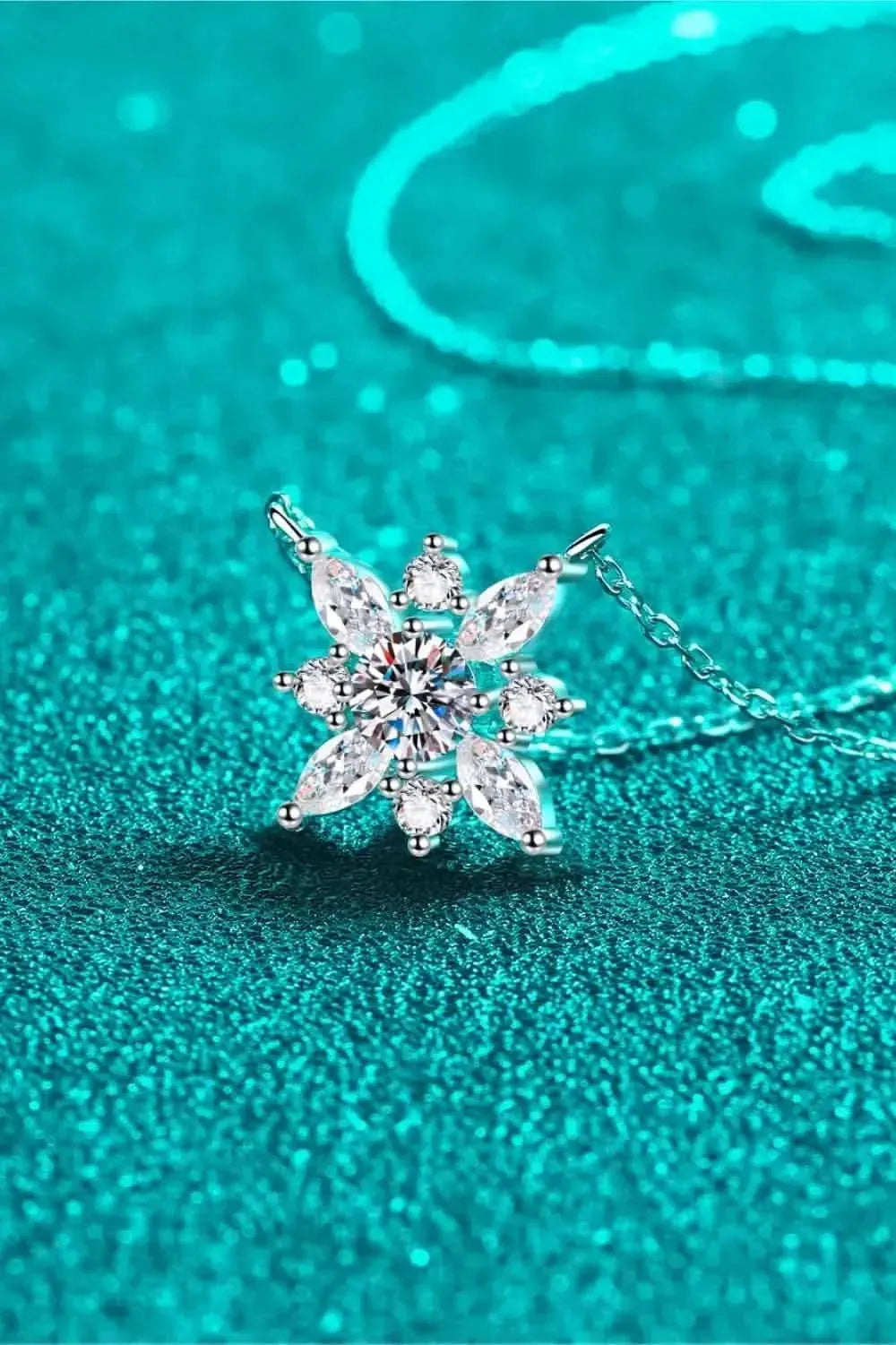 Moissanite Rhodium-Plated Necklace - Bad Moms Club