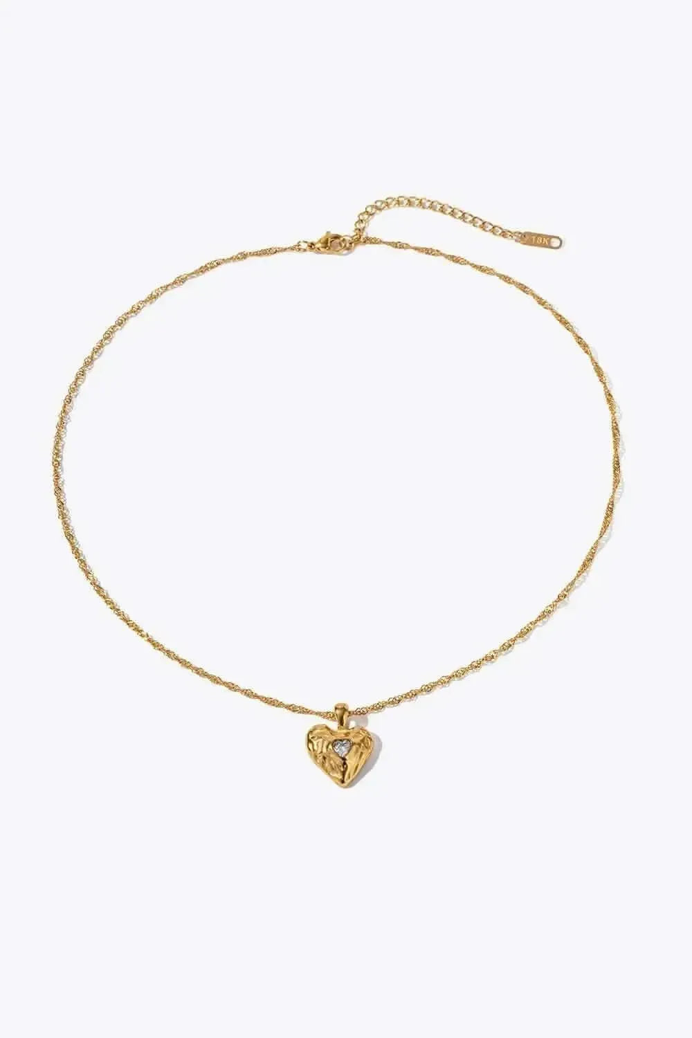 Heart Pendant Stainless Steel Necklace - Bad Moms Club