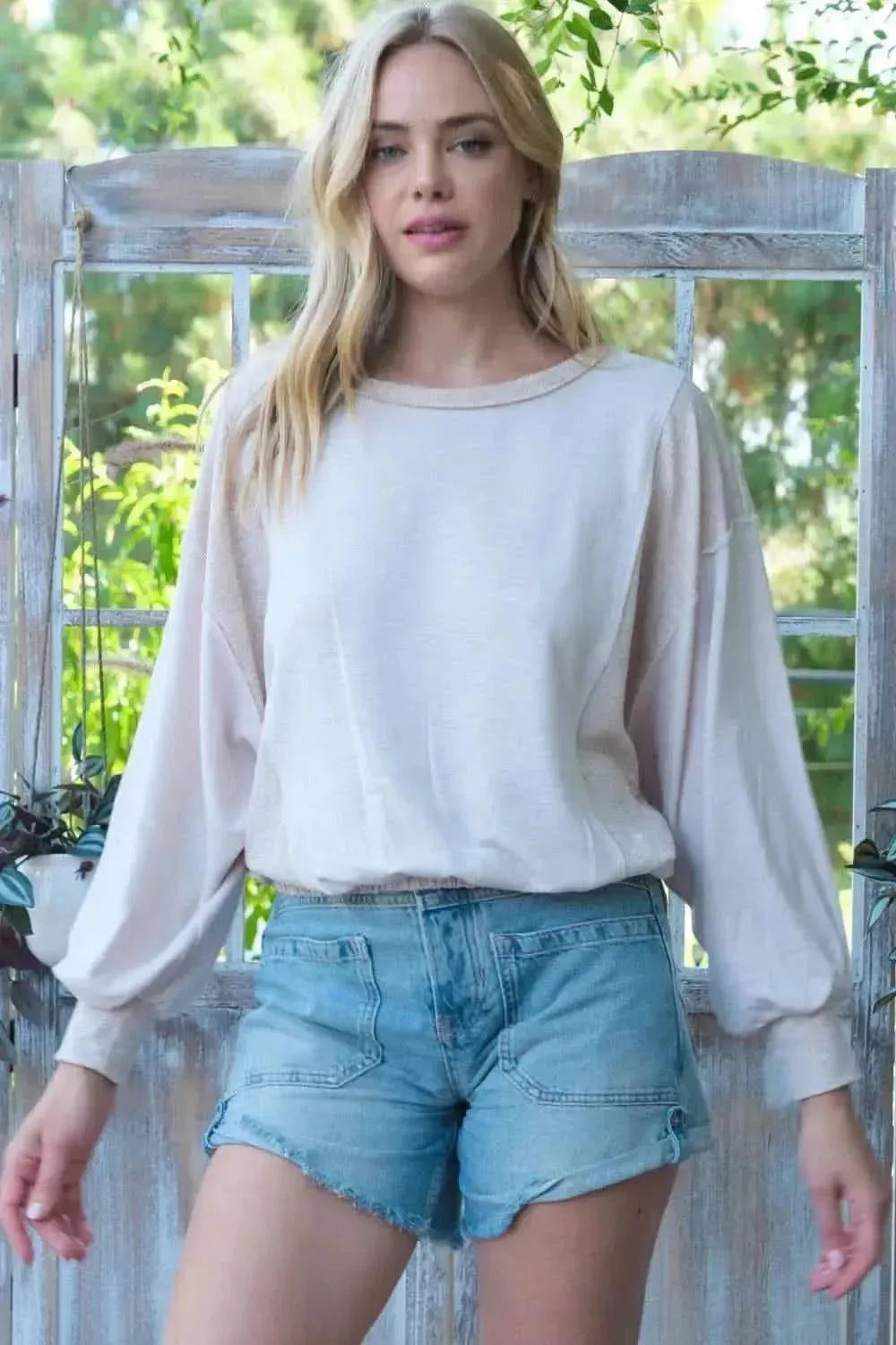 Hailey & Co Rib and Two Tone Knit Mixed Top - Bad Moms Club