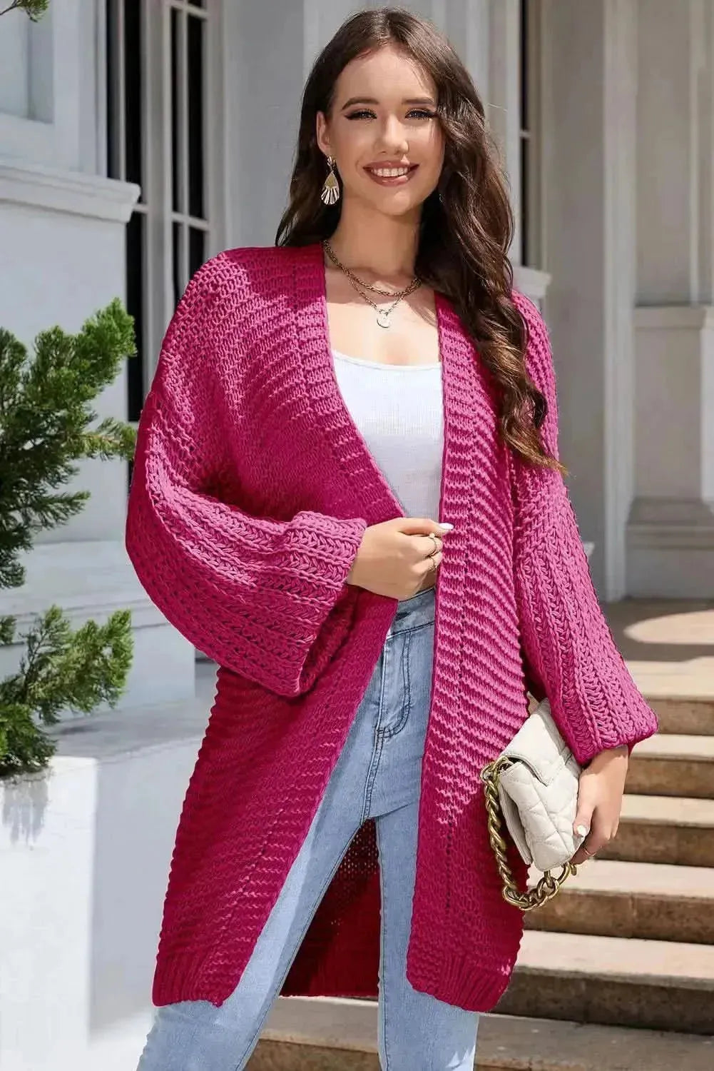 Open Front Longline Cardigan - Bad Moms Club