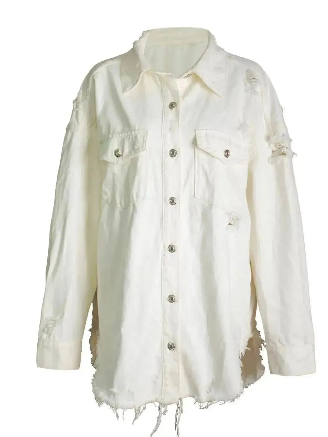 Star Denim Jacket with Pockets - Bad Moms Club