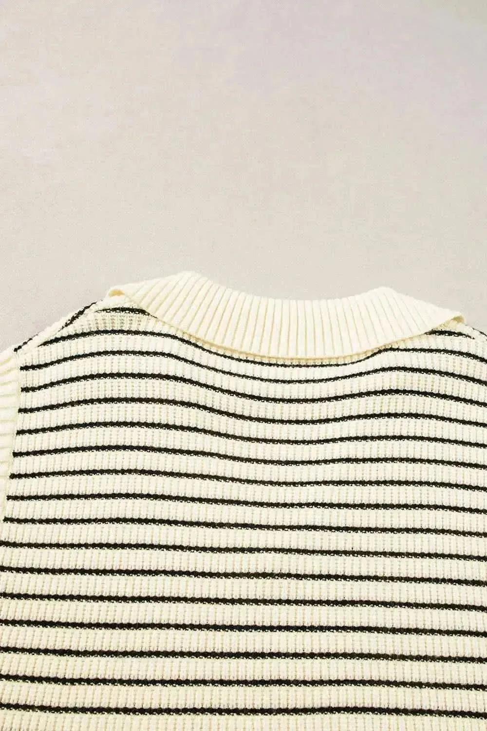 Striped Collared Neck Tank - Bad Moms Club