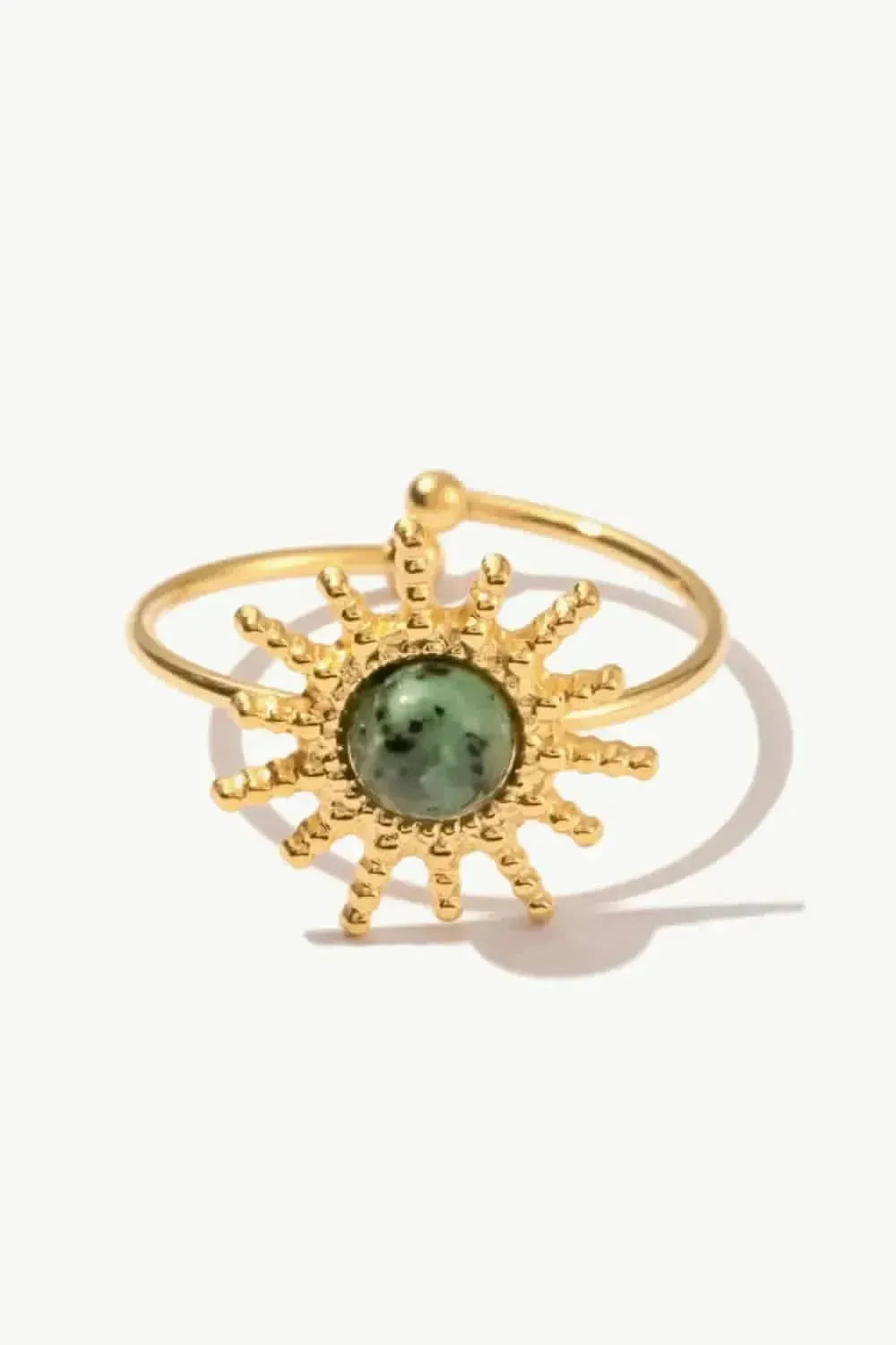 Natural Stone Sun Shape Open Ring - Bad Moms Club
