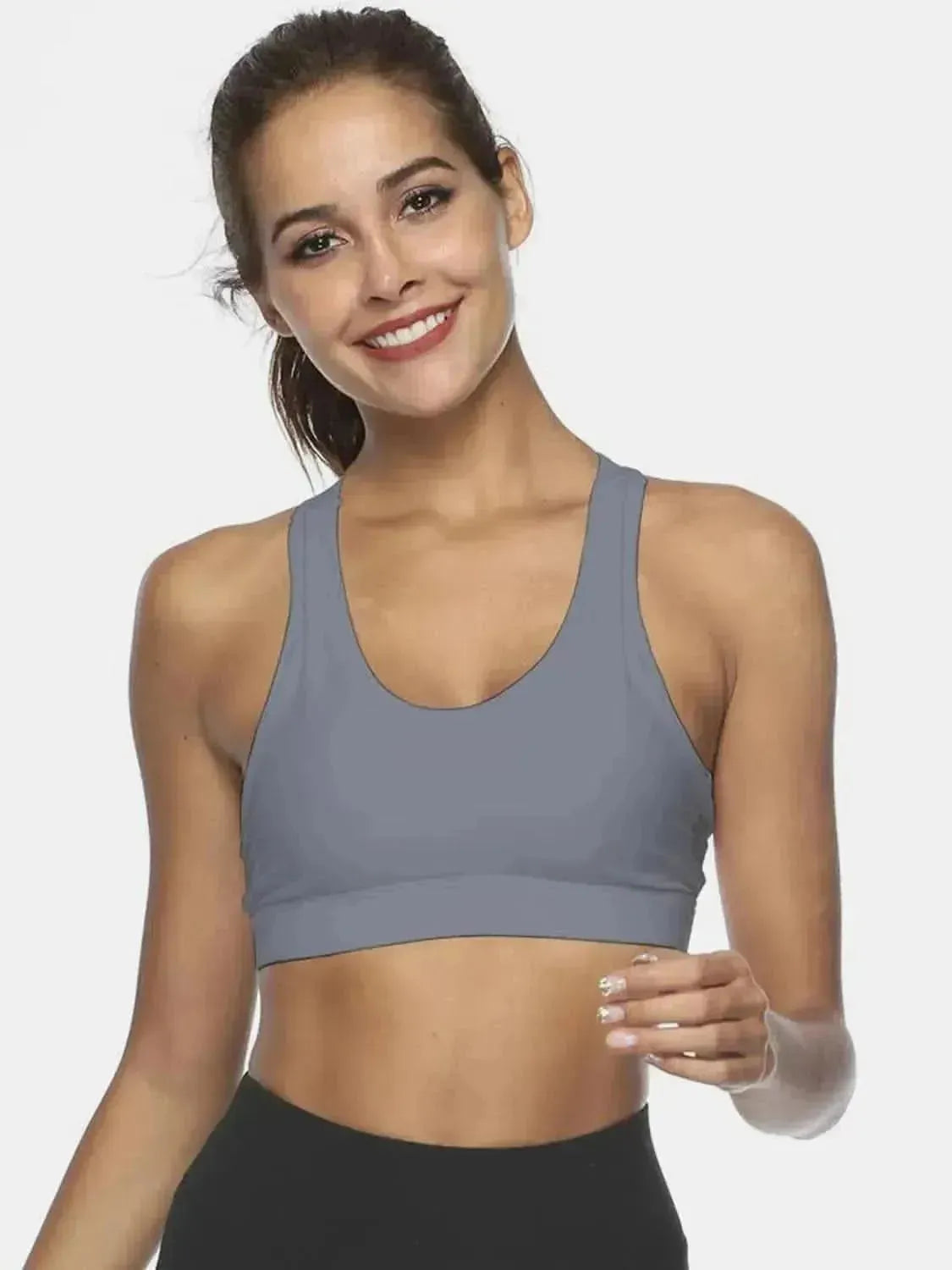 Cutout Scoop Neck Active Tank - Bad Moms Club