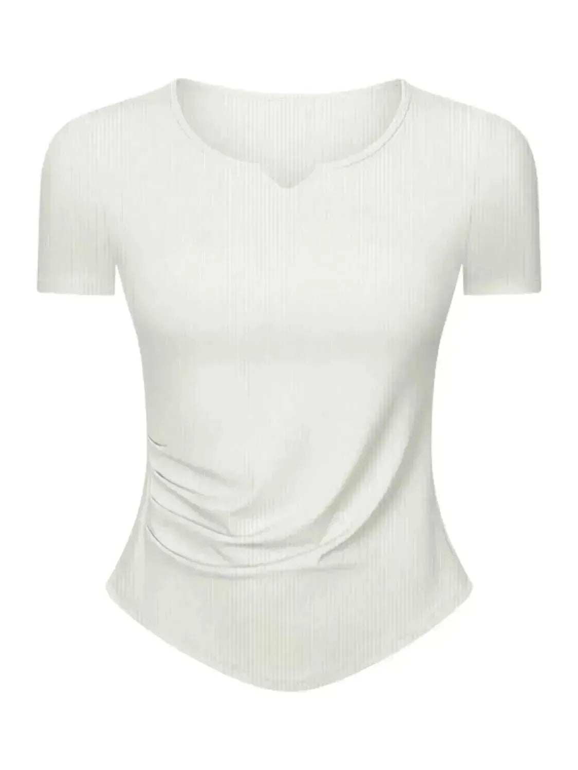 Notched Short Sleeve Active T-Shirt - Bad Moms Club
