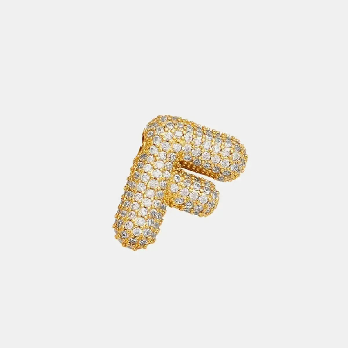 Inlaid Zircon Bubble Initial Necklace - Bad Moms Club