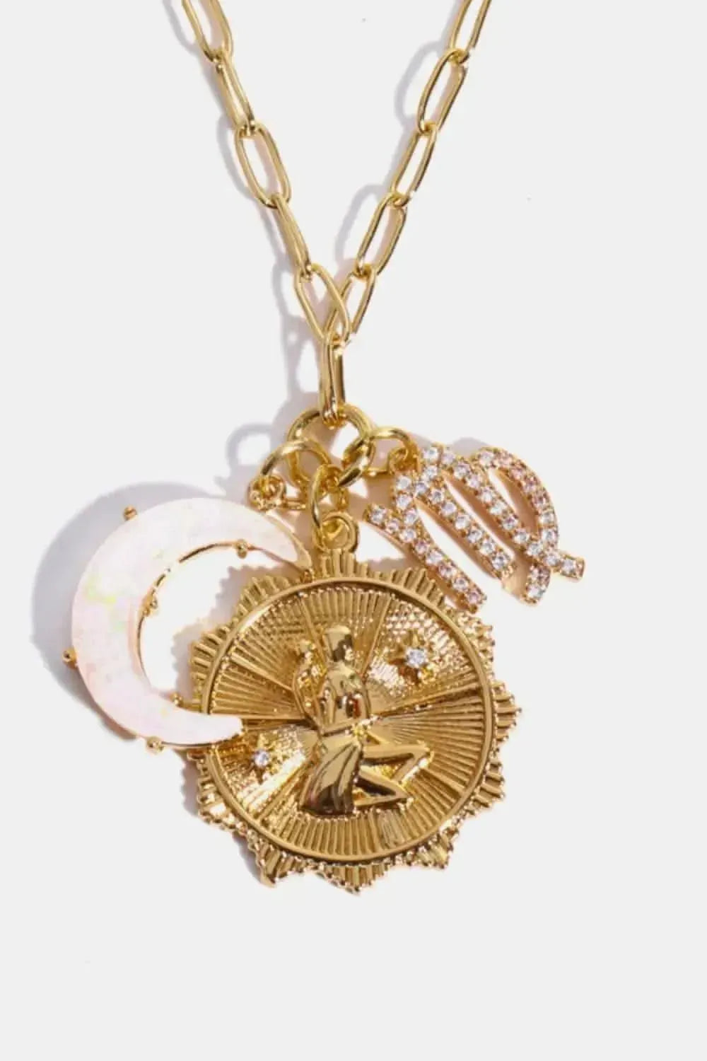 Constellation and Moon Pendant Copper Necklace - Bad Moms Club