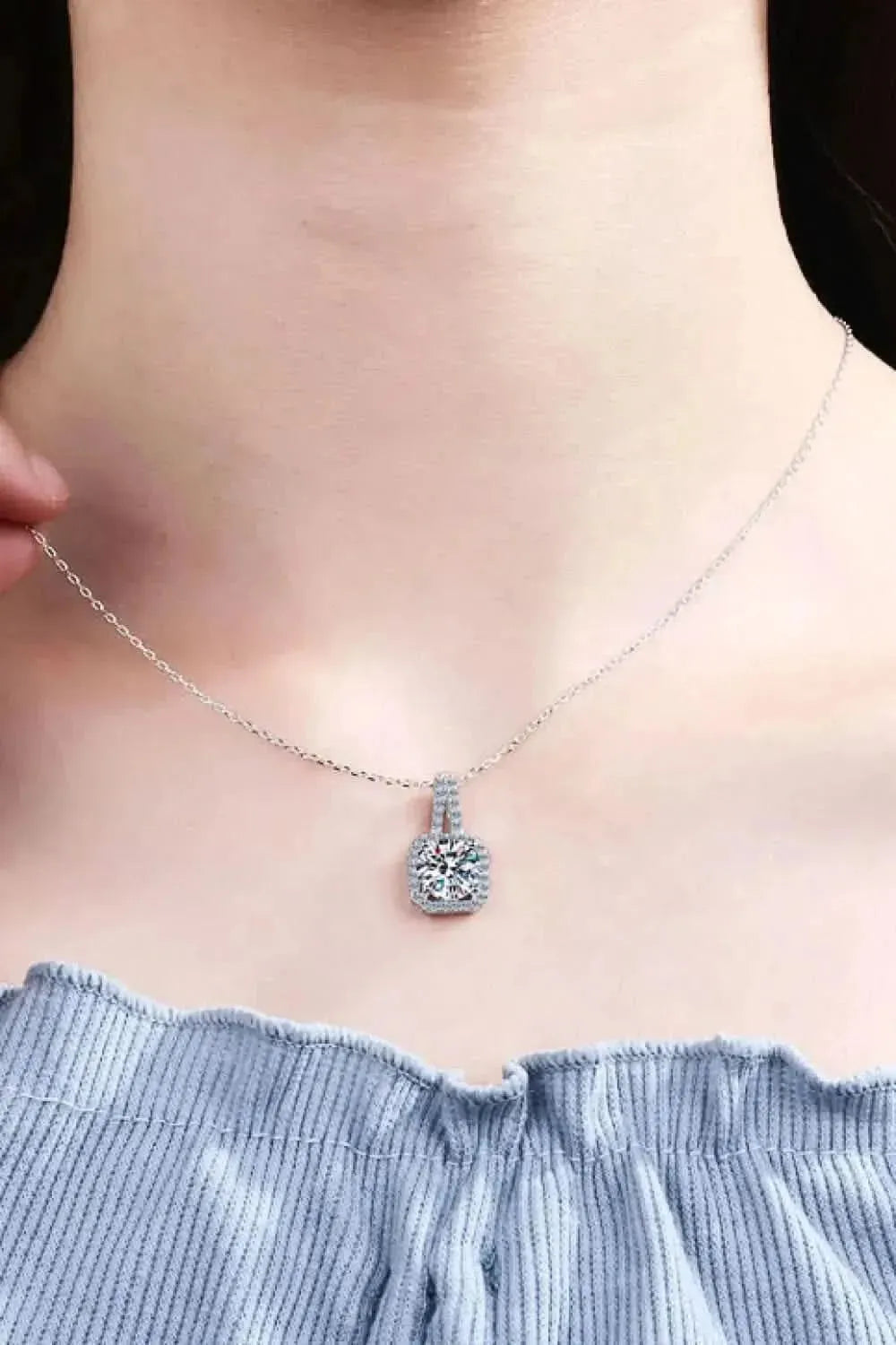 Adored 1 Carat Moissanite Necklace - Bad Moms Club