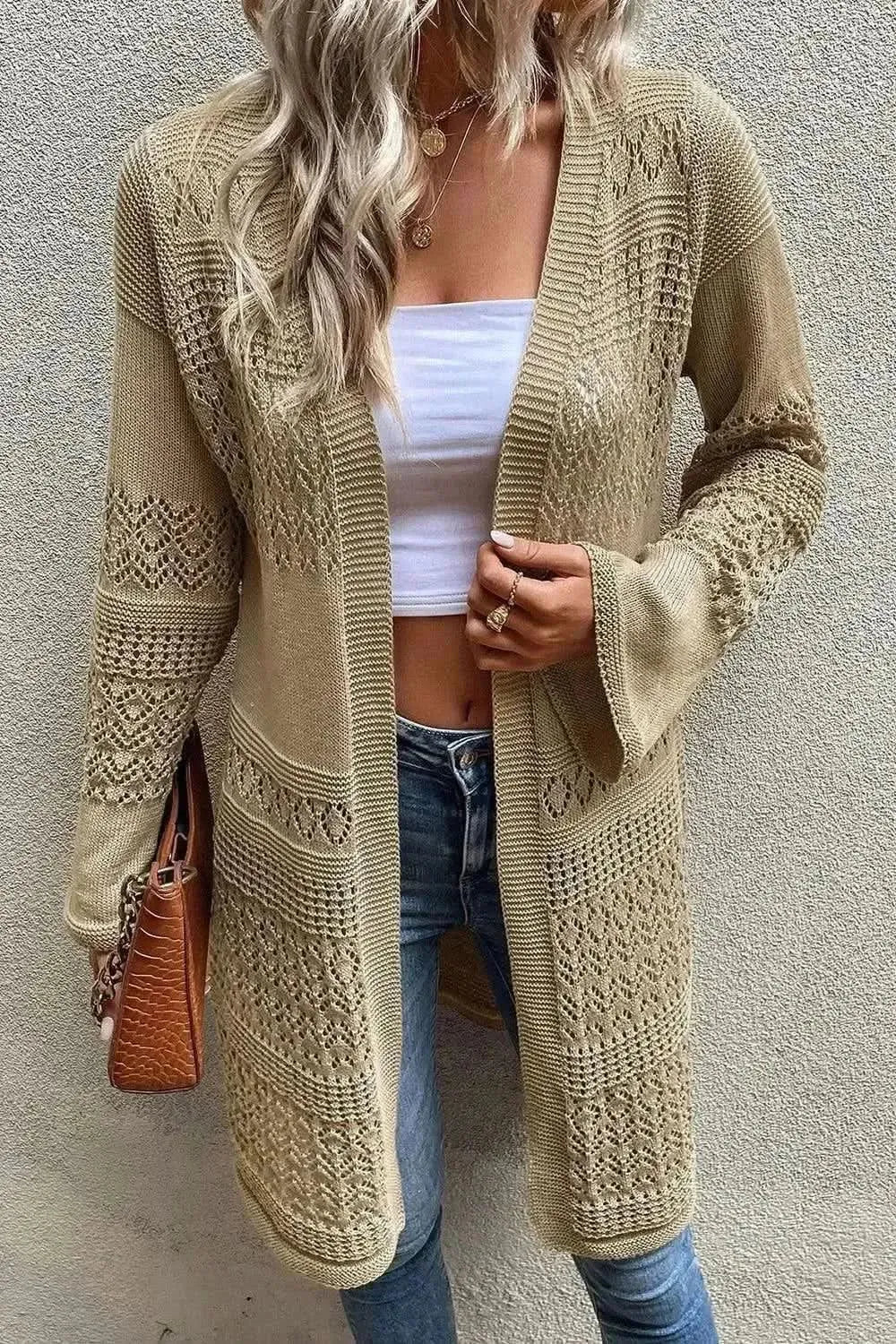 Open Front Longline Cardigan - Bad Moms Club