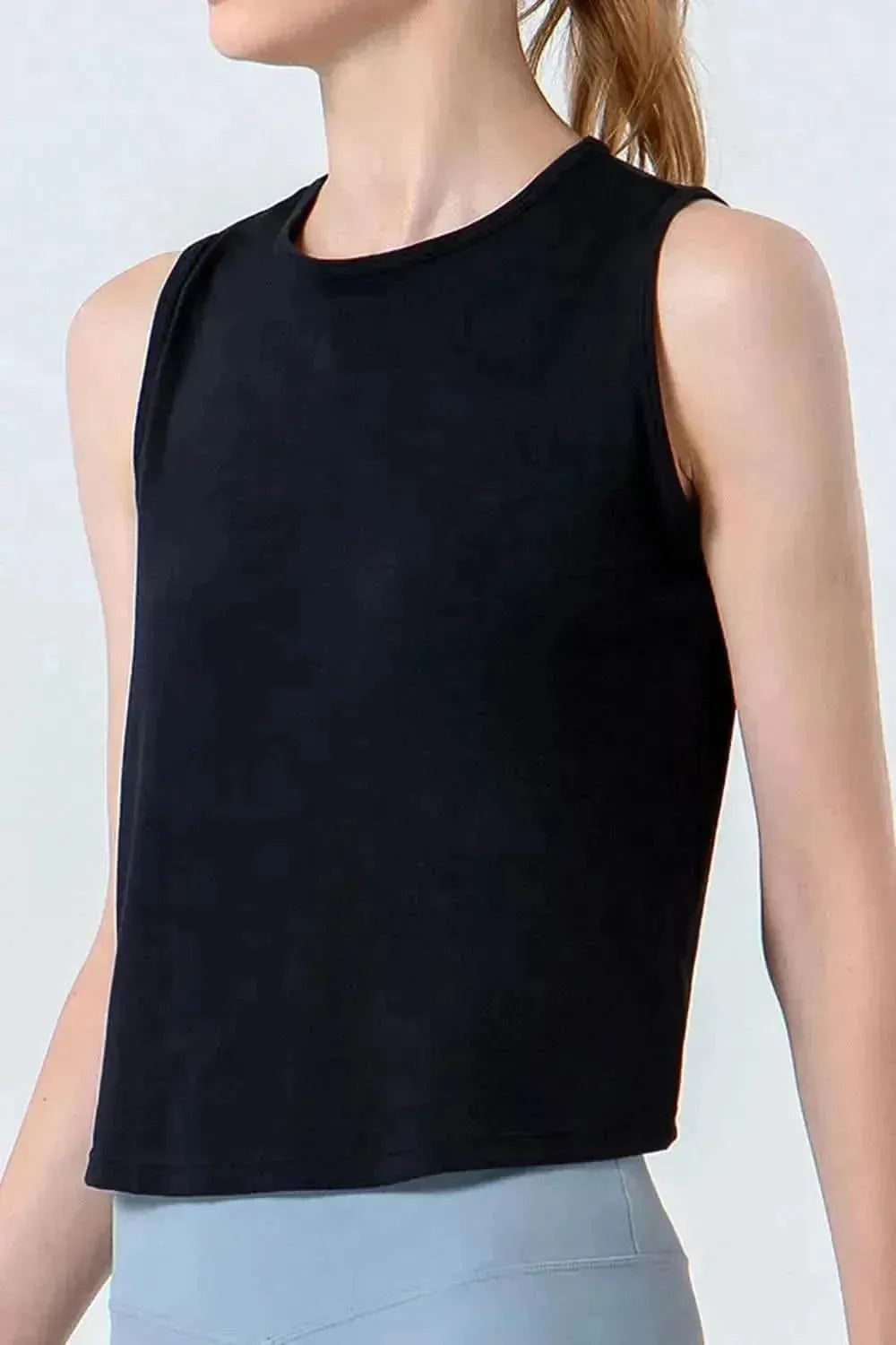 Round Neck Active Tank - Bad Moms Club