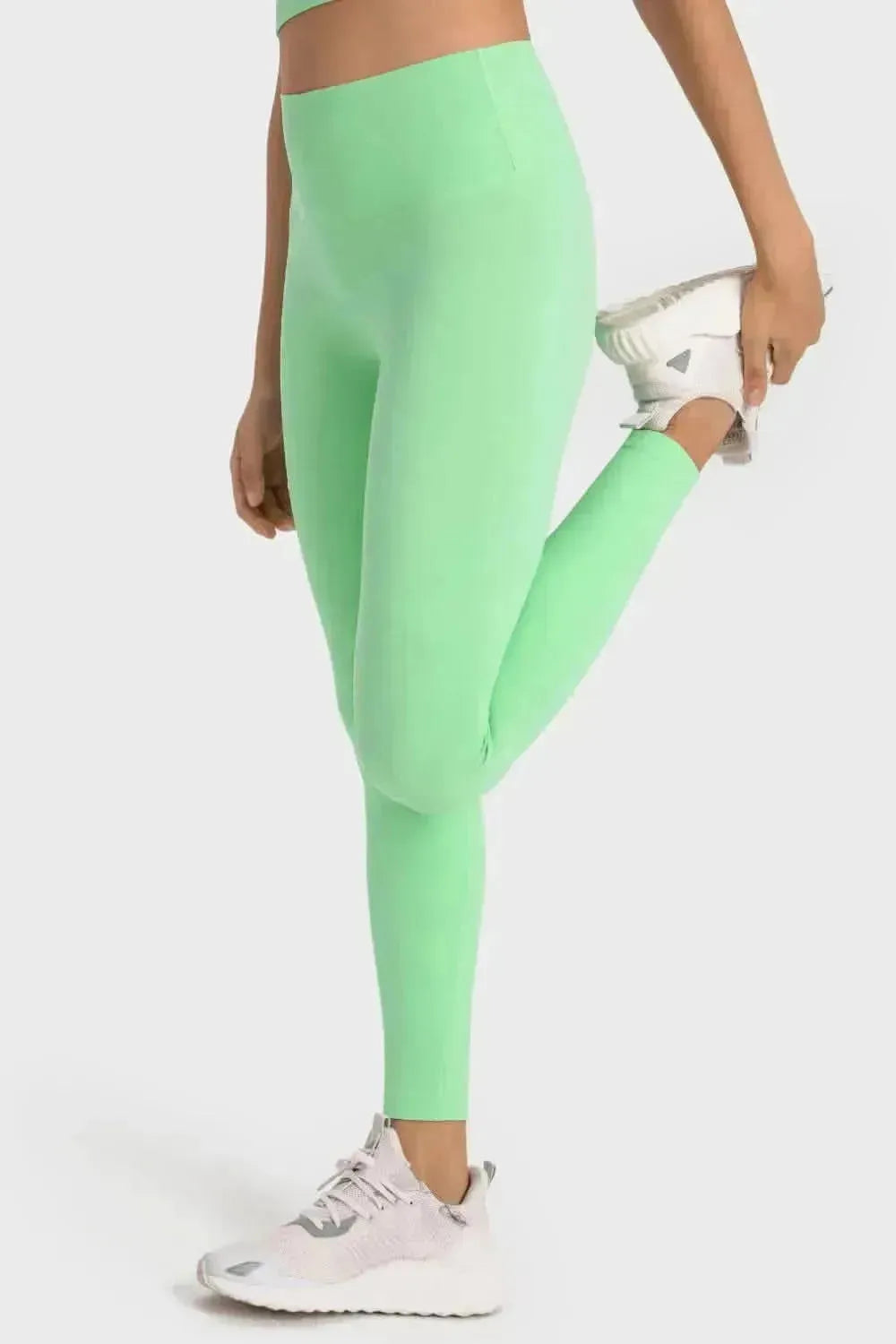 High-Rise Wide Waistband Yoga Leggings - Bad Moms Club