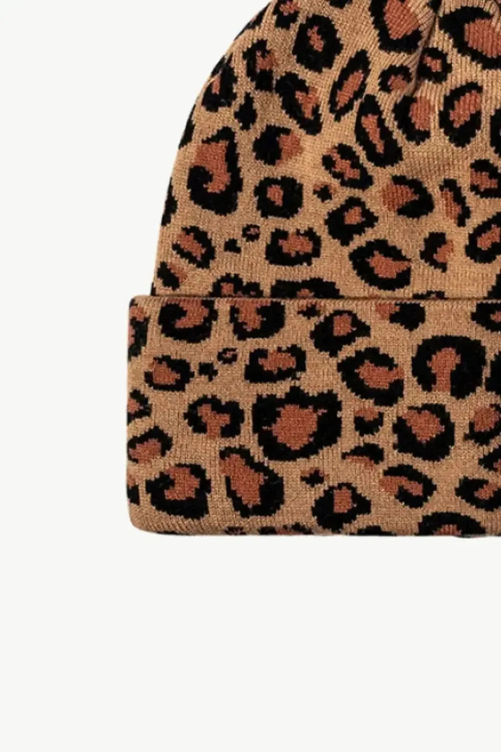 Leopard Pattern Cuffed Beanie - Bad Moms Club