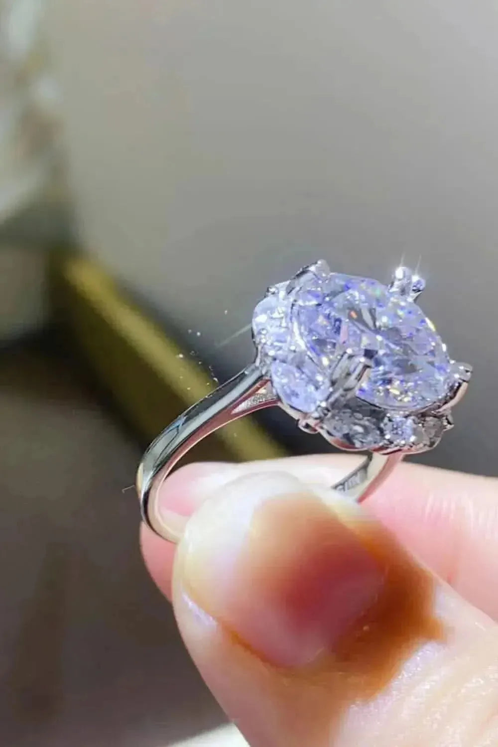 5 Carat Moissanite 925 Sterling Silver Ring - Bad Moms Club
