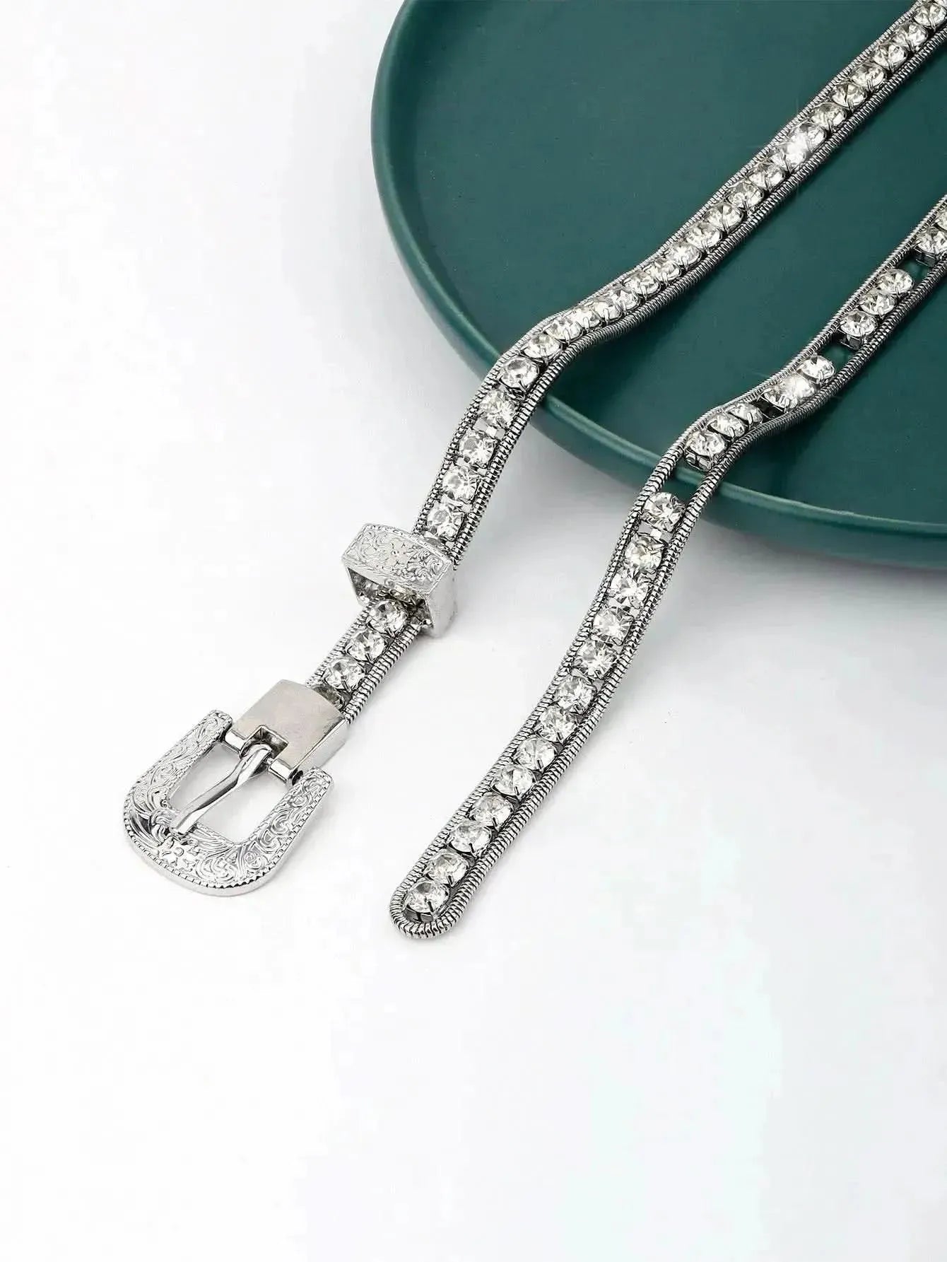Rhinestone Metal Belt - Bad Moms Club