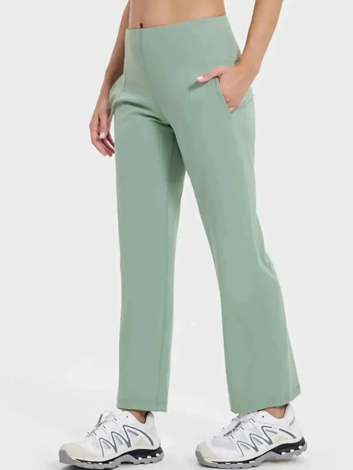 Pocketed High Waist Active Pants - Bad Moms Club